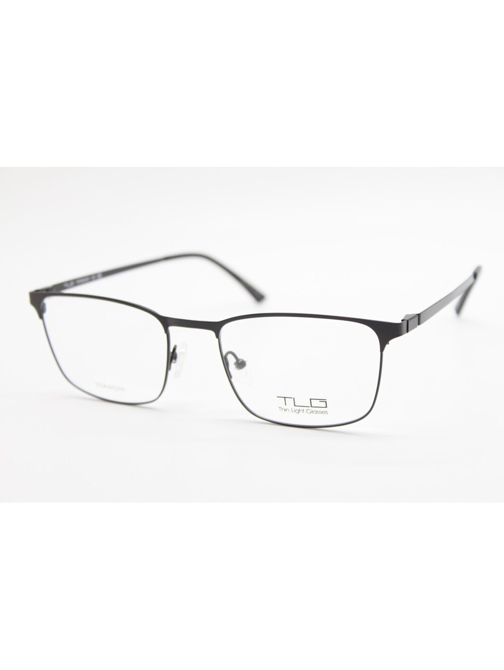 NEW TLG TITANIUM NU059 C03 BLACK AUTHENTIC EYEGLASSES 55-19